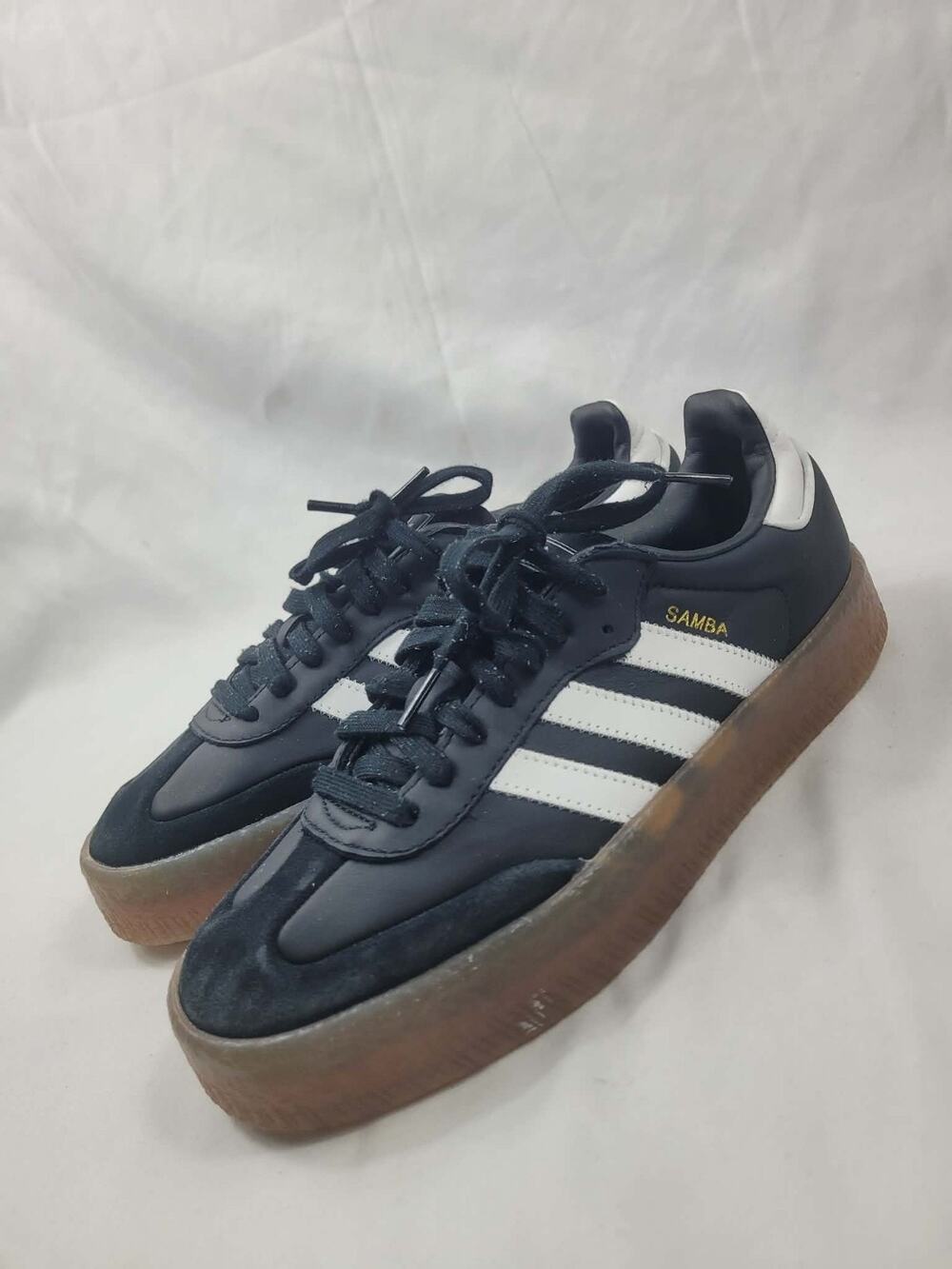 Adidas Originals Samba OG Leather Black Sneakers Brown Gum Size 9 Men's